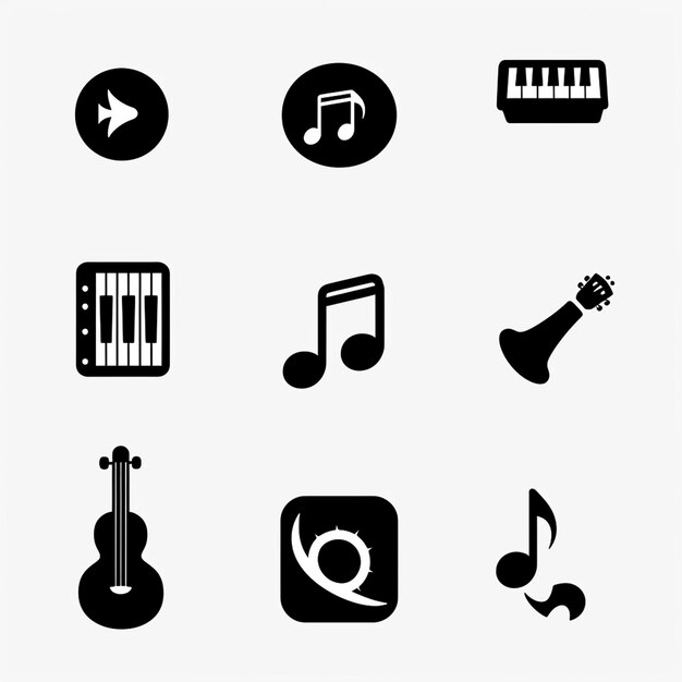 Kreative Icon-Set-Titel für mobile App-Designs