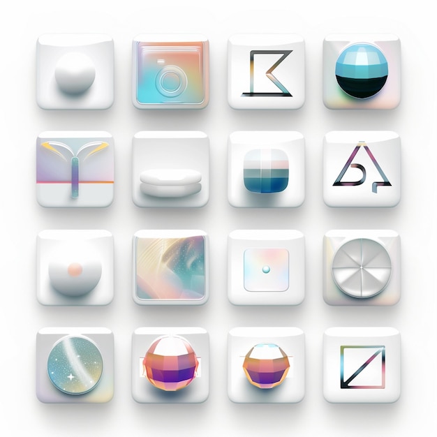 Kreative Icon-Set-Titel für mobile App-Designs