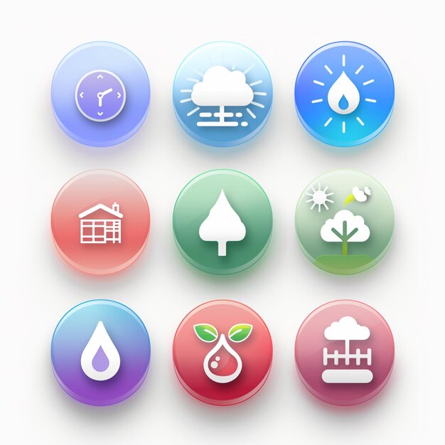 Kreative Icon-Set-Titel für mobile App-Designs