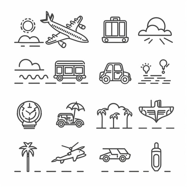 Kreative Icon-Set-Titel für mobile App-Designs