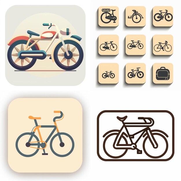 Kreative Icon-Set-Titel für mobile App-Designs