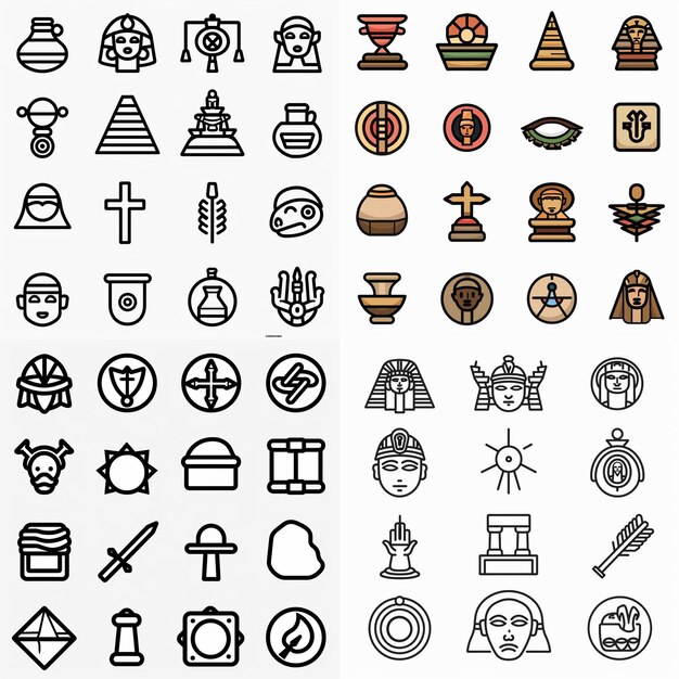 Kreative Icon-Set-Titel für mobile App-Designs