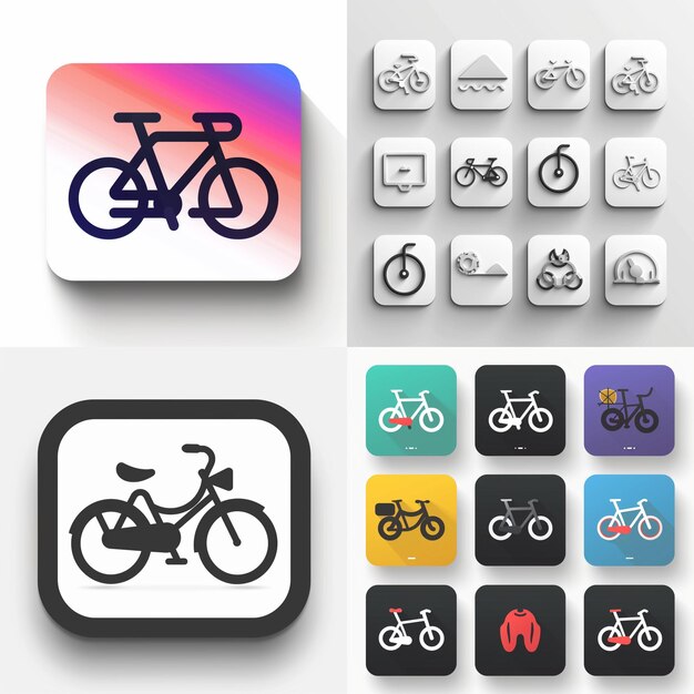 Kreative Icon-Set-Titel für mobile App-Designs