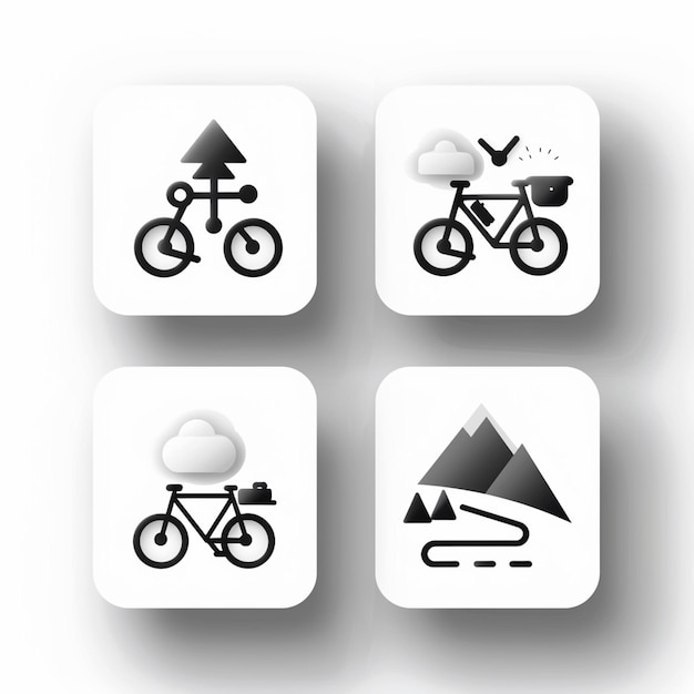 Kreative Icon-Set-Titel für mobile App-Designs