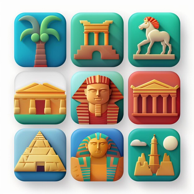 Kreative Icon-Set-Titel für mobile App-Designs