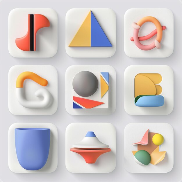 Kreative Icon-Set-Titel für mobile App-Designs