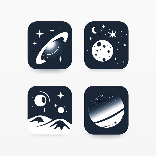 Kreative Icon-Set-Titel für mobile App-Designs