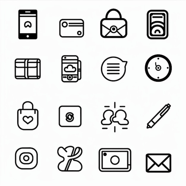 Kreative Icon-Set-Titel für mobile App-Designs