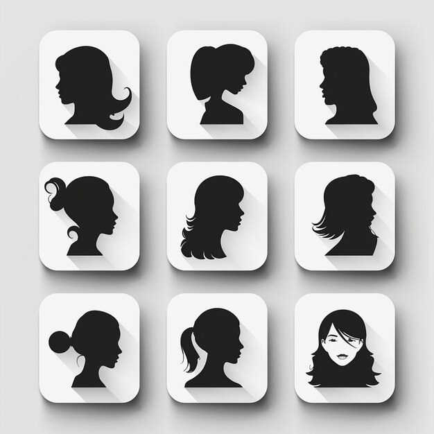 Kreative Icon-Set-Titel für mobile App-Designs