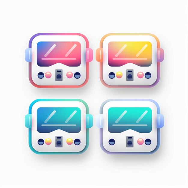 Kreative Icon-Set-Titel für mobile App-Designs