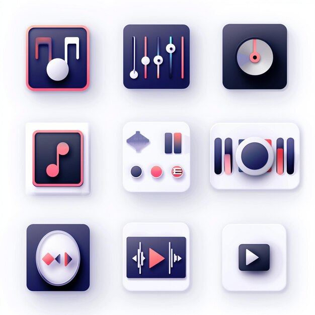 Kreative Icon-Set-Titel für mobile App-Designs