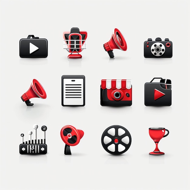 Kreative Icon-Set-Titel für mobile App-Designs