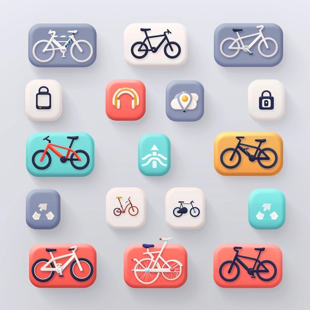 Kreative Icon-Set-Titel für mobile App-Designs