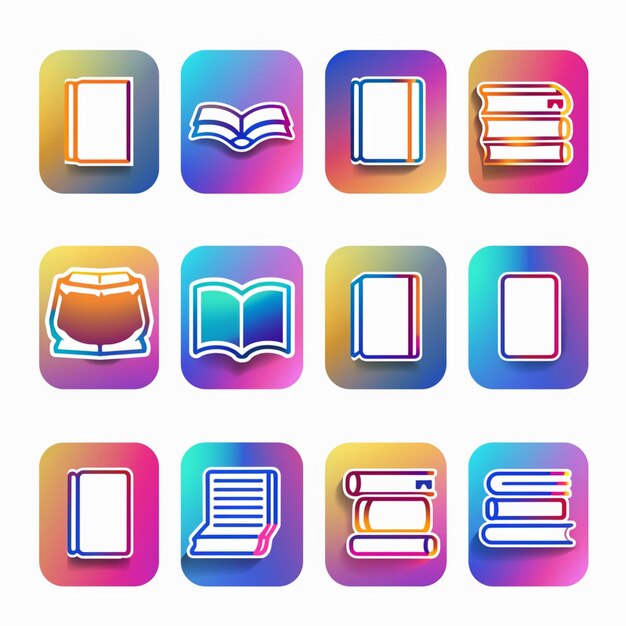 Kreative Icon-Set-Titel für mobile App-Designs