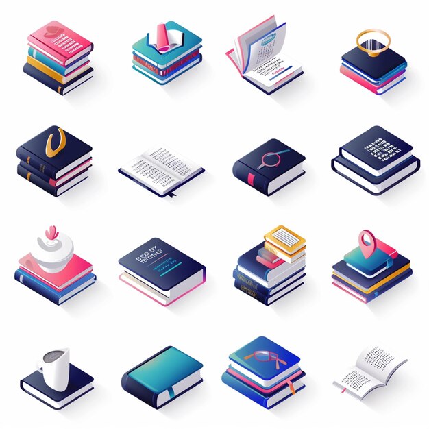 Kreative Icon-Set-Titel für mobile App-Designs