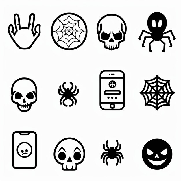 Kreative Icon-Set-Titel für mobile App-Designs