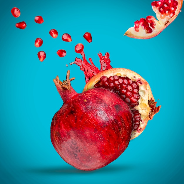 Foto kreative komposition mit fruchtstruktur und lebendigen farben