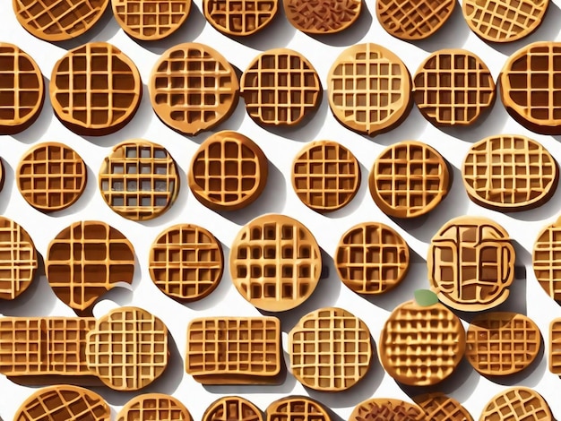 Foto kreative waffelbeläge