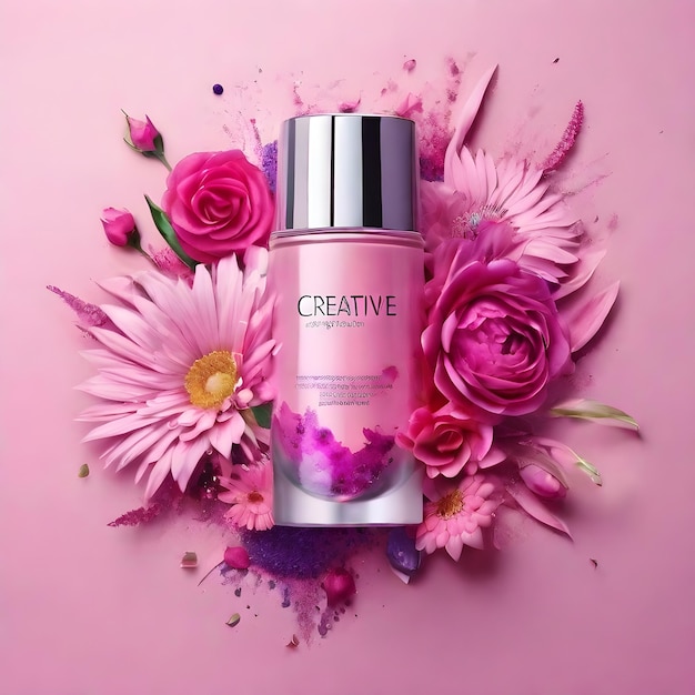 Kreative Zusammensetzung Kosmetik mit Blumenaroma Burst Kreative Kosmetik