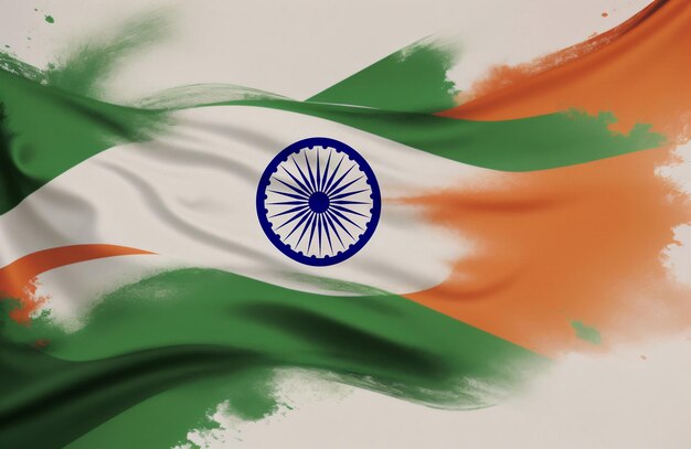 Kreativer Abstrakt Indische Tricolor-Flagge Aquarellmalerei Hintergrund Republiktag Indiens Unabhängigkeitstag Indiens Generative Ai