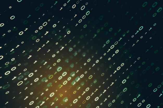 Kreativer gelber binärer Codehintergrund