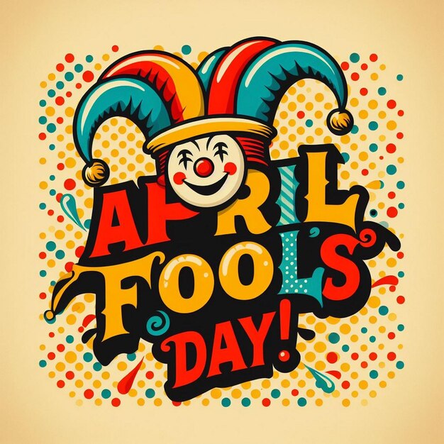 Foto kreativer happy april fools day illustration clipart april fool day