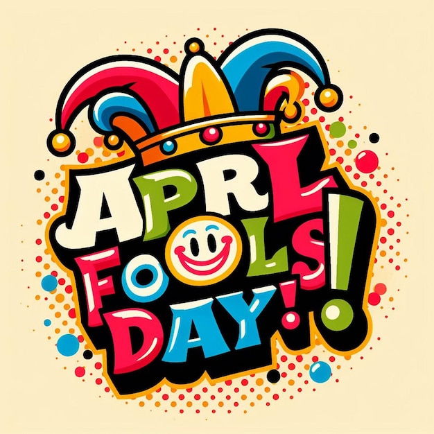 Foto kreativer happy april fools day illustration clipart april fool day