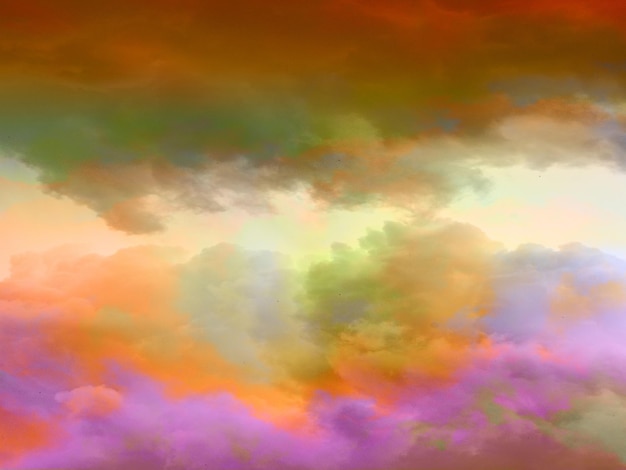 Foto kreativer himmlischer wolkenhintergrund vintage-grunge-tapete mit platz für design