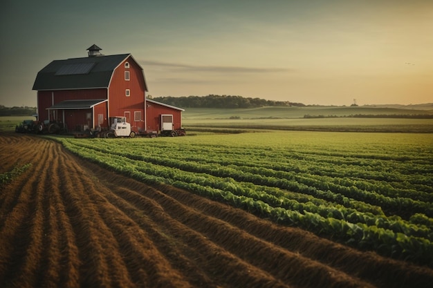 Foto kreativer hintergrund für intelligente landwirtschaft, bogen c