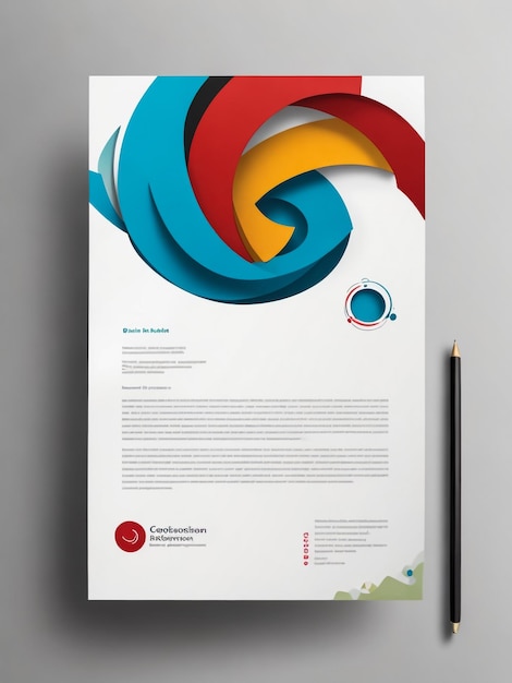 Foto kreatives abstraktes briefkopf-design professionelles geschäftsbriefkopf-newsletter magazin-poster-broschüre-design