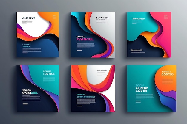 Kreatives Cover-Layout oder Poster-Konzept im modernen minimalistischen Stil für die Corporate Identity