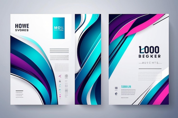 Foto kreatives cover-layout oder poster-konzept im modernen minimalistischen stil für die corporate identity