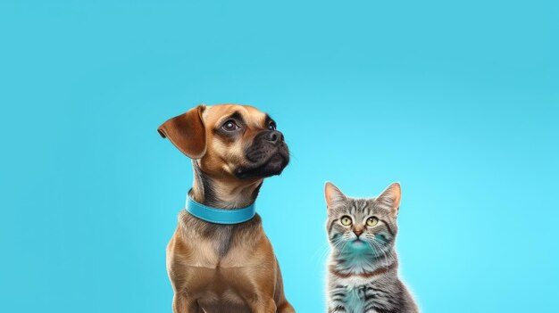 Kreatives Foto von Katzen und Hunden