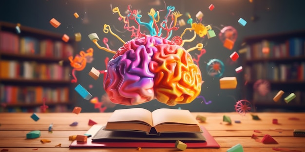 Kreatives Gehirn bei Open Book: Durch das Lesen eines mit Ai erstellten Buches intelligent und intelligent werden