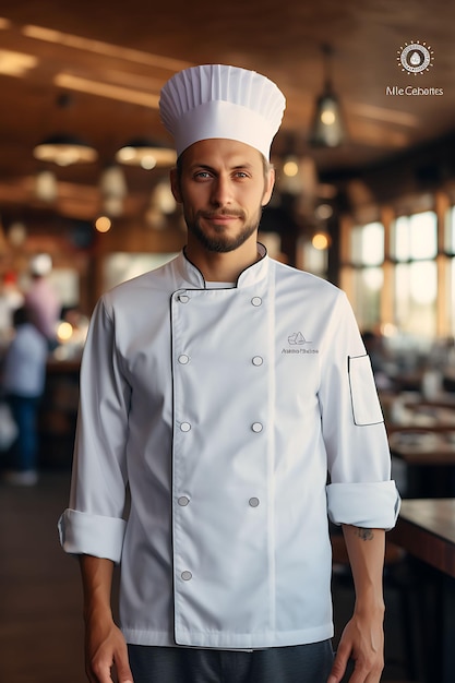 Kreatives Mockup einer Uniform von Köchen, makellos und unversehrt, eingefangen im Design einer Uniformkollektion