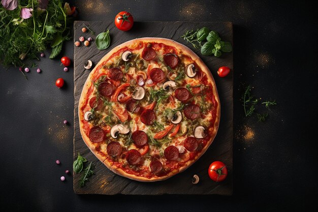 Kreatives Pizza-Kisten-Mockup