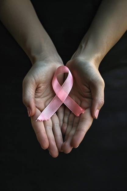Krebsbewusstsein typische rosa Bänder