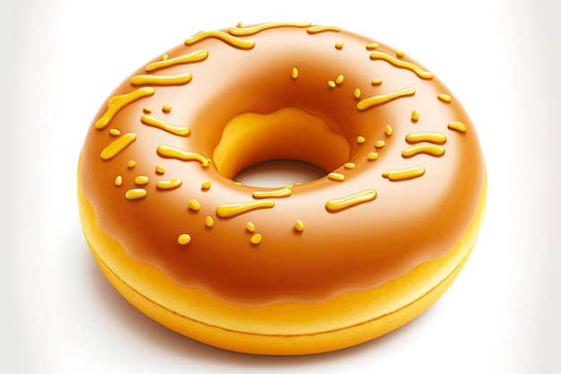 Kreis-Ring-Donut auf weißem, isoliertem Hintergrund