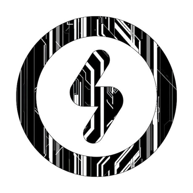 Kreisbolz-Symbol schwarz-weiße Technologie-Textur
