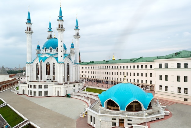 Kremlin de Kazán, Rusia. Vista aérea de la mezquita Qol Sharif