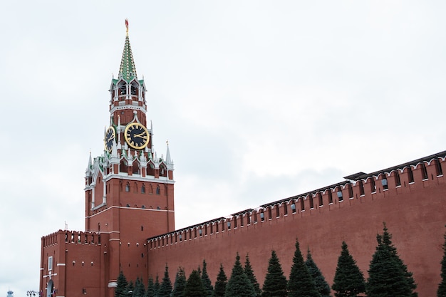 Kremlin de Moscú, torre del reloj Spasskaya, Plaza Roja