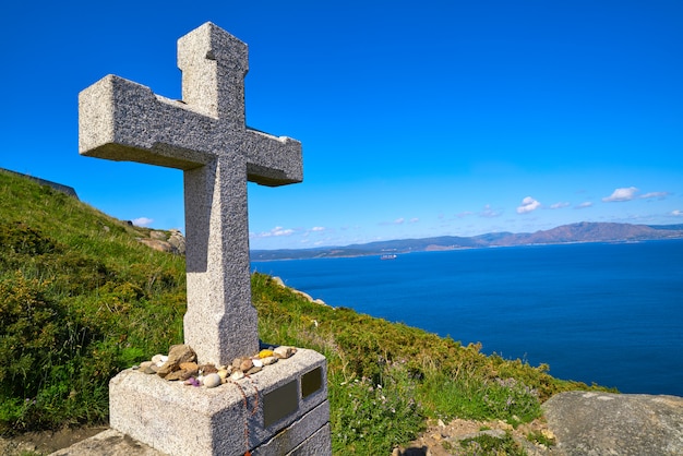 Kreuz in Finisterre Ende von St. James Way in Spanien