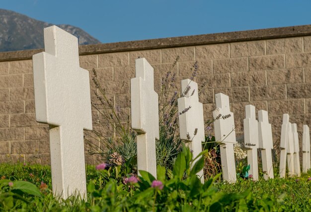 Kreuze auf dem Friedhof