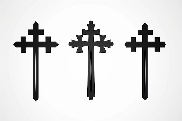 Kreuzikone Christentum Religion Symbol Christliches Zeichen Kreuzform Kirche Emblem Katholizismus Symbol