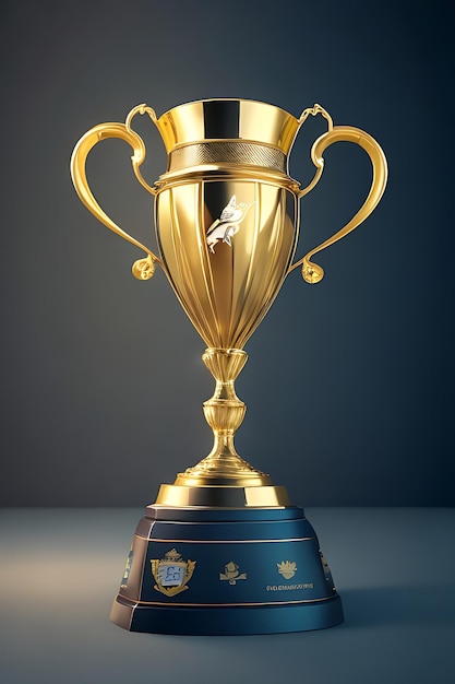 Kricket-Trophäe auf dem hellen Hintergrund des Gewinners KI-Generation