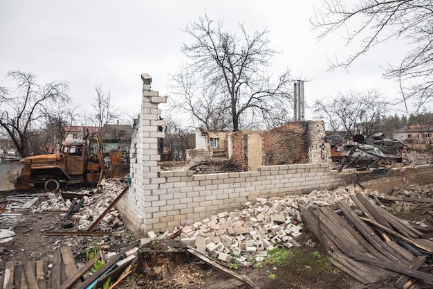 Krieg in der Ukraine Yahidne Dorf Gebiet Tschernihiw