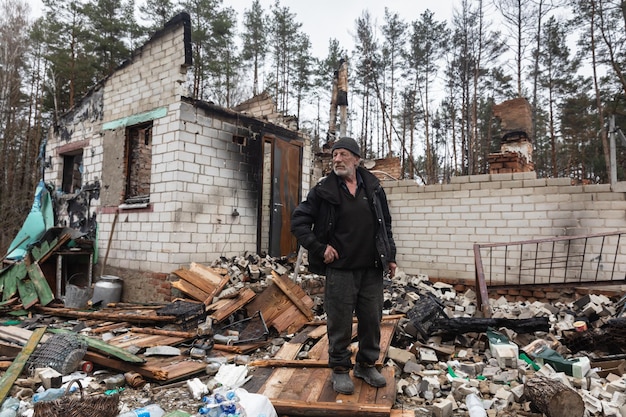 Krieg in der Ukraine Yahidne Dorf Gebiet Tschernihiw