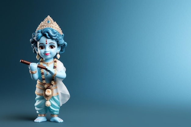 Foto krishna janmashtami um dos principais festivais do hinduísmo que celebra o nascimento de krishna cai no 8º dia da lua minguante do mês lunar de shravan durante o período rohini nakshatra