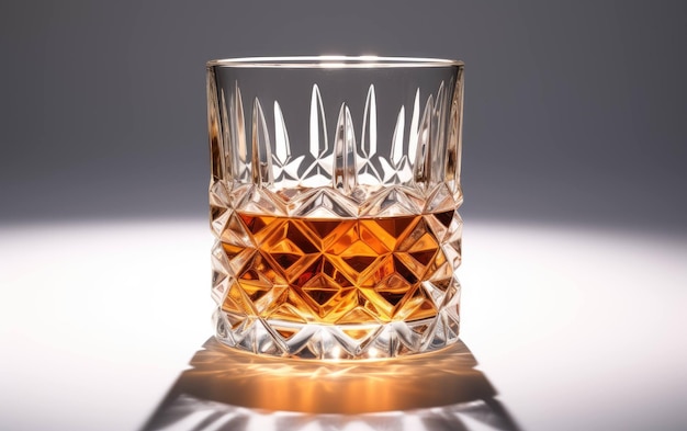 Kristallglas in weißem Whiskey Glas Perfektion