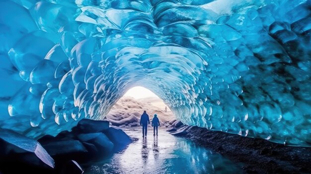 Foto kristallhöhle island